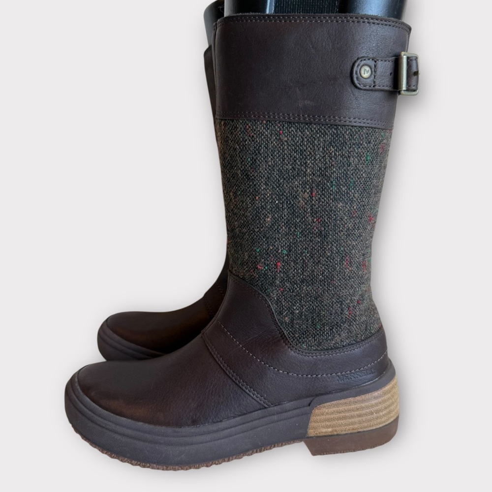 Merrell Haven Tall Buckle Waterproof Boots in Bracken Brown Sz 5
